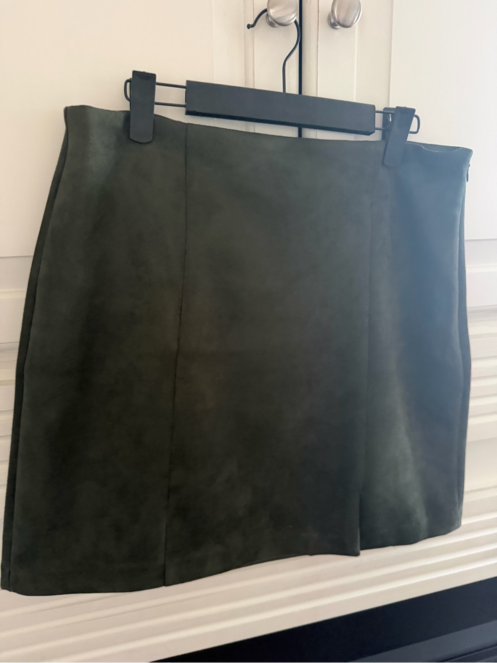 LOFT Olive Green Suede Mini Skirt